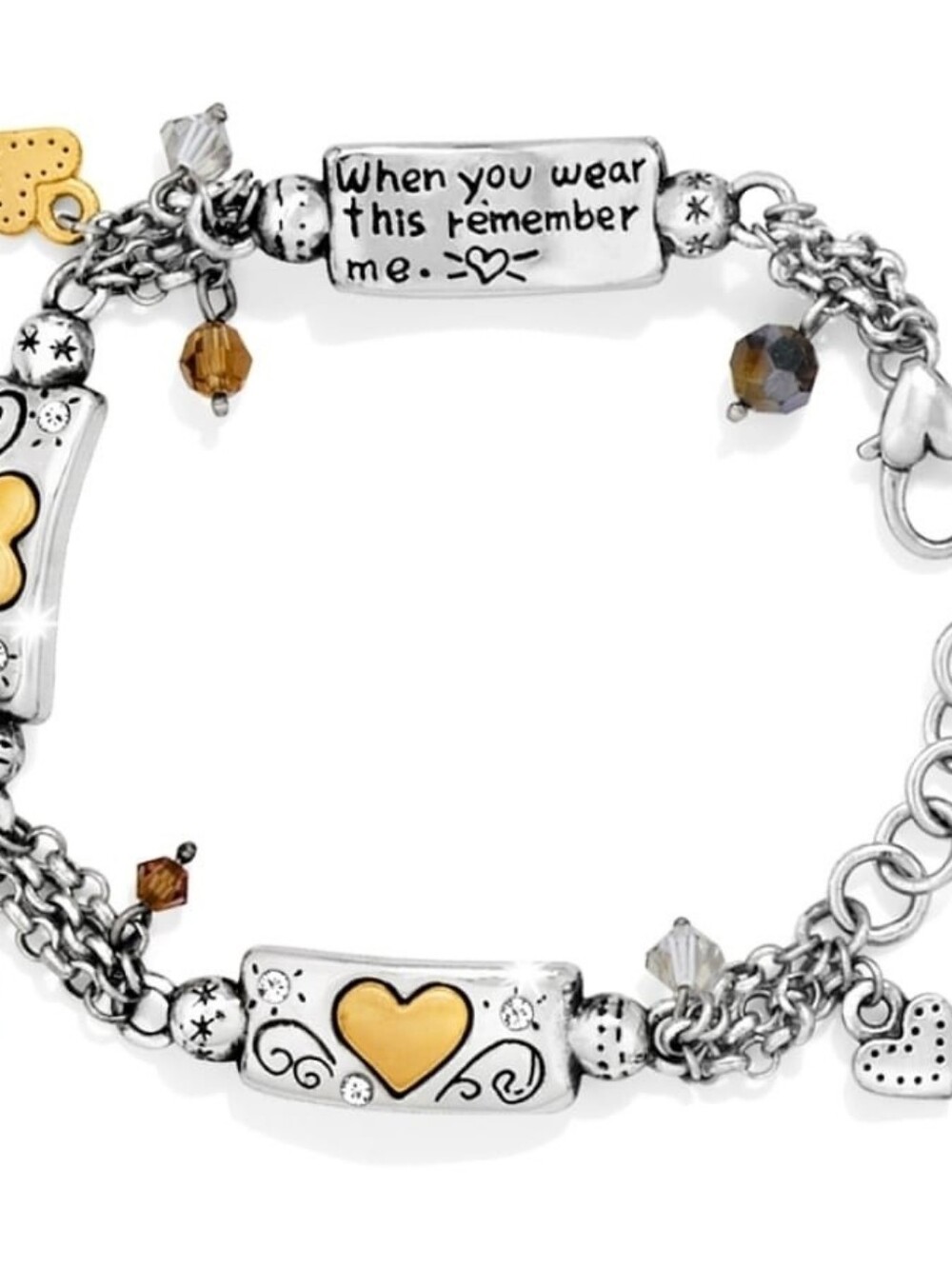 $108 NWOTS Brighton Treasures "Remember Your Heart" Etched Message Bracelet! 🌞